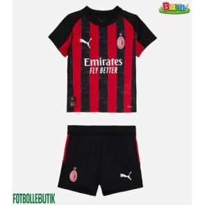 AC Milan Hemmaställ Barn 2025-26 Kortärmad (+ Korta byxor)